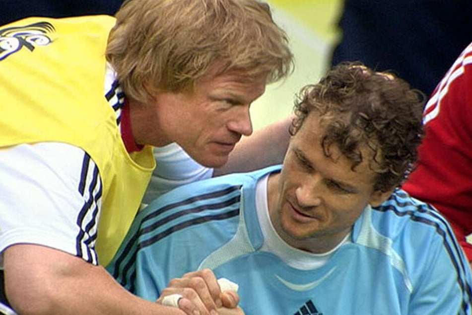 Bei der WM 2006 musste sich Oliver Kahn (l) mit der Rolle des Ersatz-Torhüters hinter Jens Lehmann begnügen.