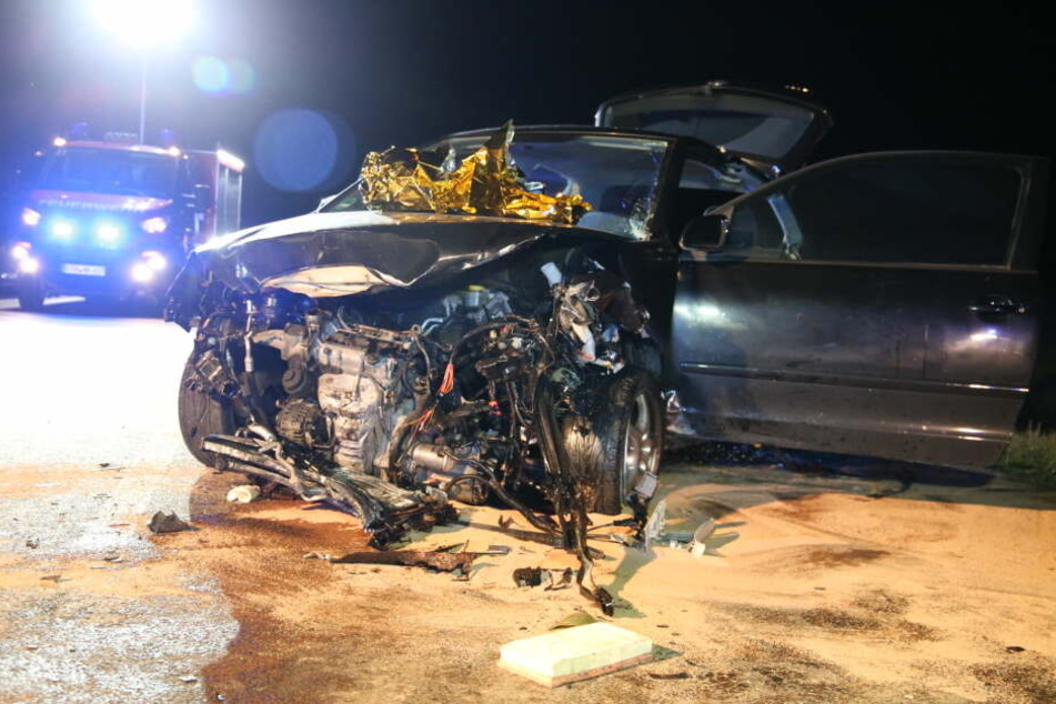 Auch der zweite Wagen wurde bei dem Unfall völlig zerstört.
