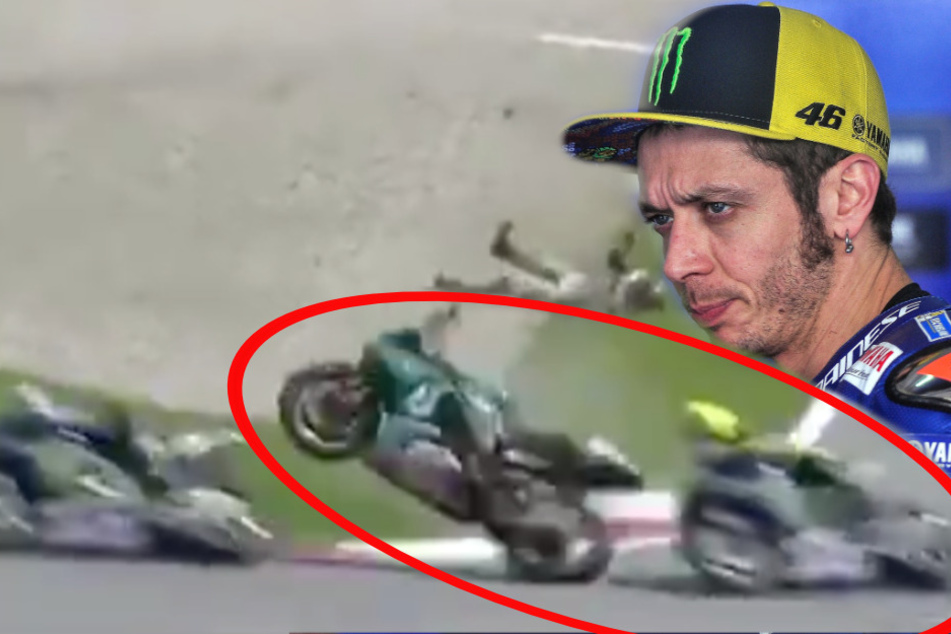 Valentino Rossi fast von Motorrädern erschlagen: MotoGP entgeht Tragödie nur um Zentimeter!