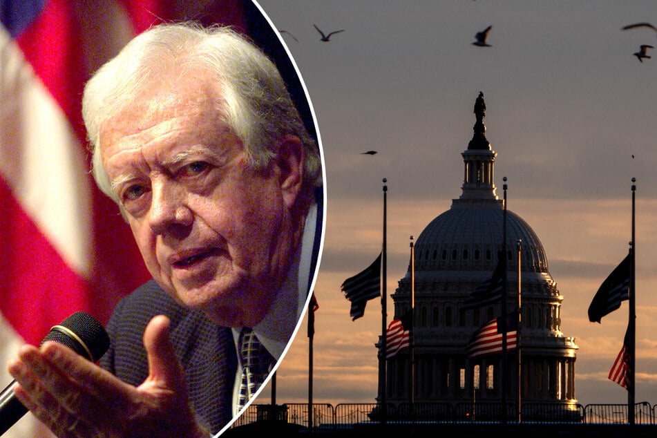 Flags flew at half-staff across the US on Monday as global tributes poured in for the life and legacy of Jimmy Carter.