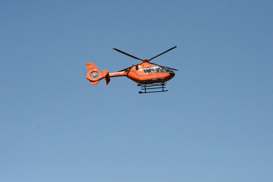 Ebenso war der Rettungshubschrauber im Einsatz.