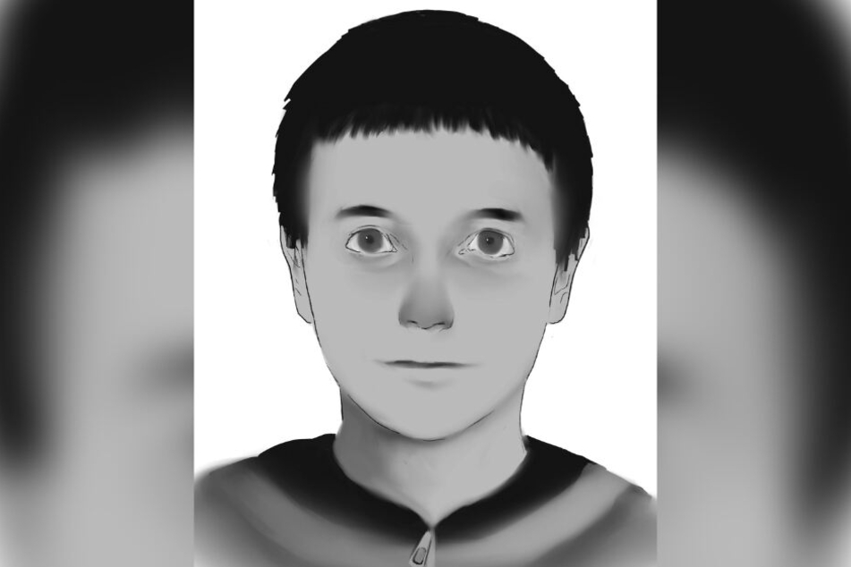 Das Phantombild zeigt einen Jungen mit dunklem Haar.