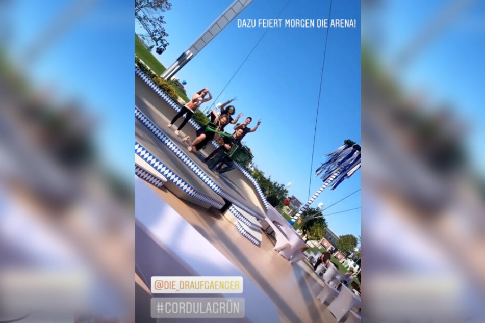 Das Bild zeigt einen Screenshot aus der Instagram-Story des Fernsehgartens zu "Die Draufgänger".