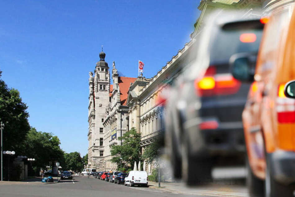 Die Leipziger Innenstadt, wie hier am Neuen Rathaus, ohne Autos? Das könnte am 20. September 2020 umgesetzt werden. (Bildmontage)