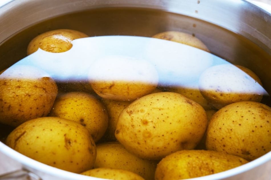 Die Kartoffeln wurden auf dem Herd vergessen.