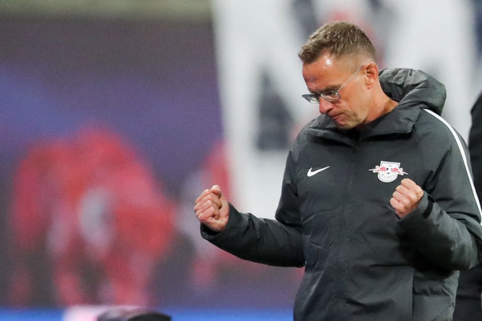 Fiel ein dicker Stein vom Herzen: RB-Trainer Ralf Rangnick freute sich sichtlich über den 2:0-Befreiungsschlag gegen den VfB Stuttgart.