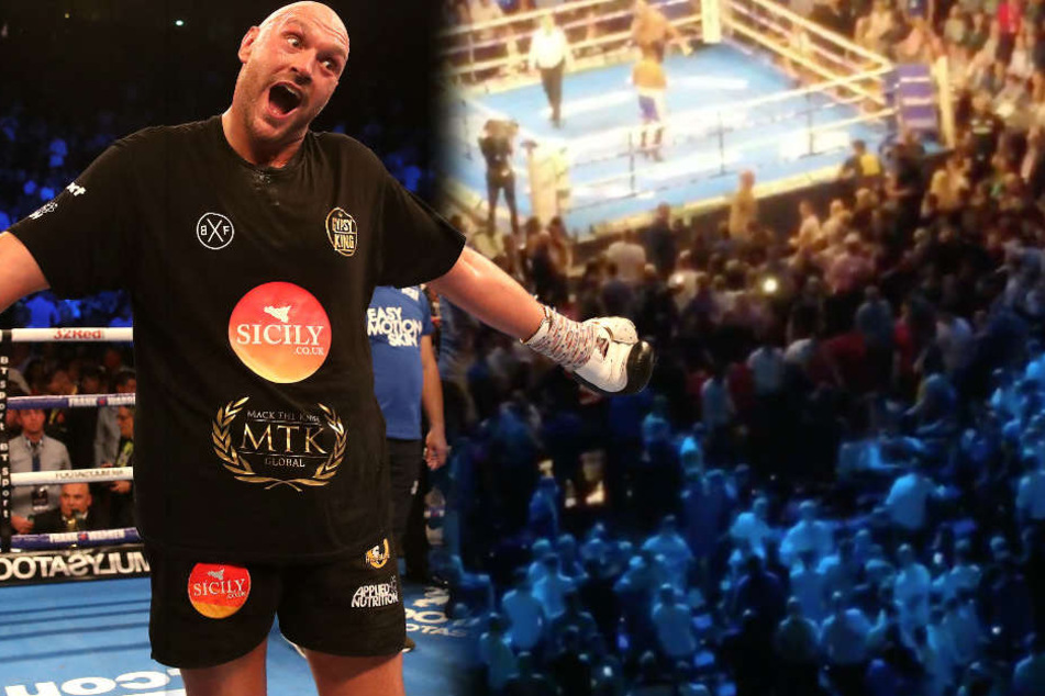 Tyson Fury wurde bei seinem Comeback Zeuge einer Massenschlägerei.