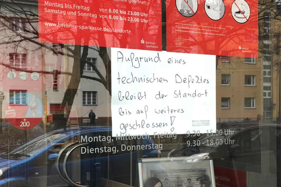 Die Filiale blieb am Sonntag zunächst geschlossen.