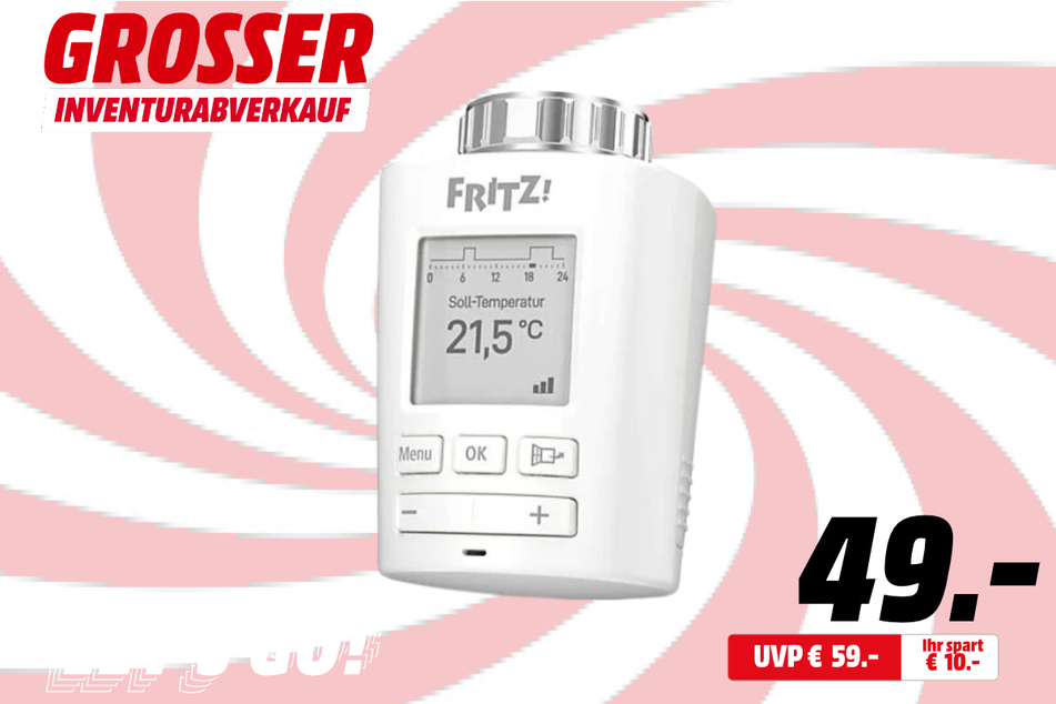 AVM-Heizkörperthermostat für 49 statt 59 Euro.