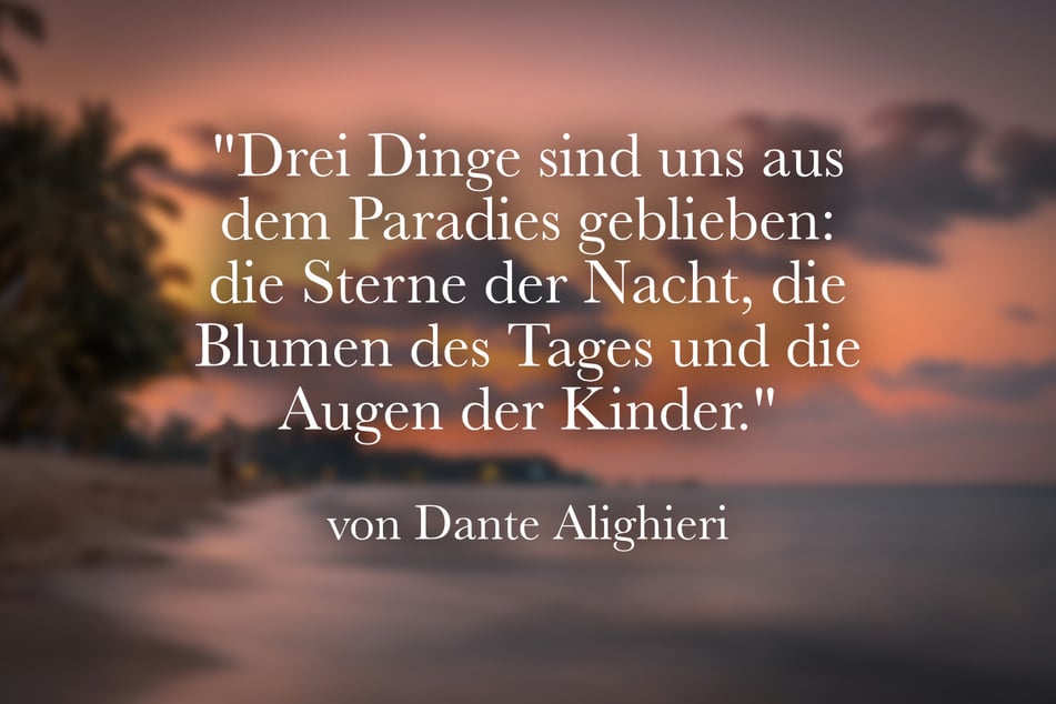 Dieser schöne Spruch zur Geburt stammt von Dante Alighieri.