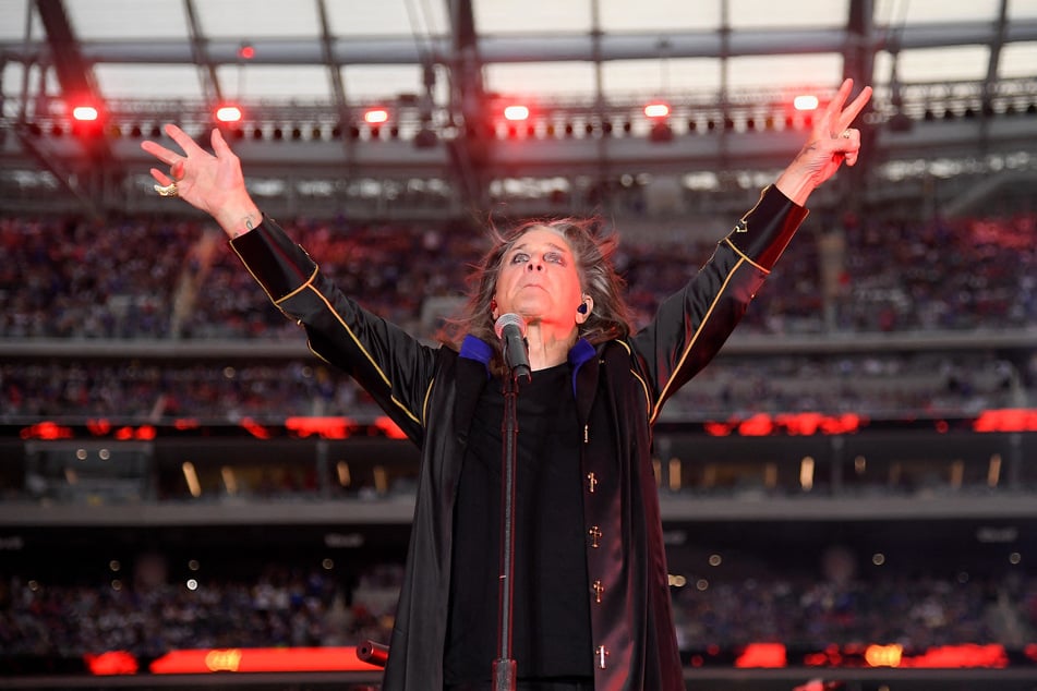 Musician Ozzy Osbourne performs during half-time of the NFL game between the Los Angeles Rams and the Buffalo Bills at SoFi Stadium on September 08, 2022 in Inglewood, California. Kevork Djansezian/Getty Images/AFP (Photo by KEVORK DJANSEZIAN / GETTY IMAGES NORTH AMERICA / Getty Images via AFP)