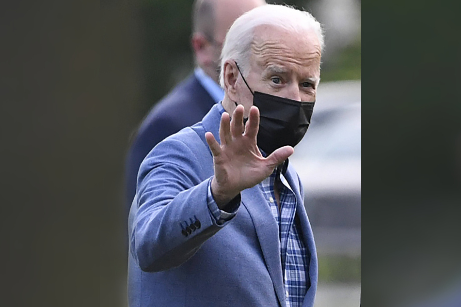 President Biden was photographed in Washington DC on Sunday.