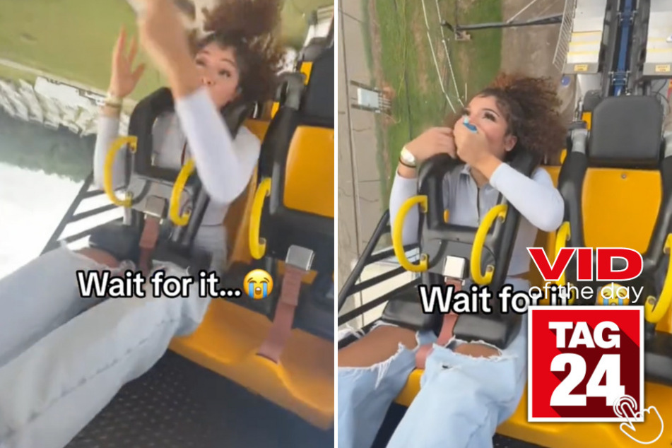 Today's Viral Video of the Day is a perfect reminder to never text while riding on a rollercoaster!