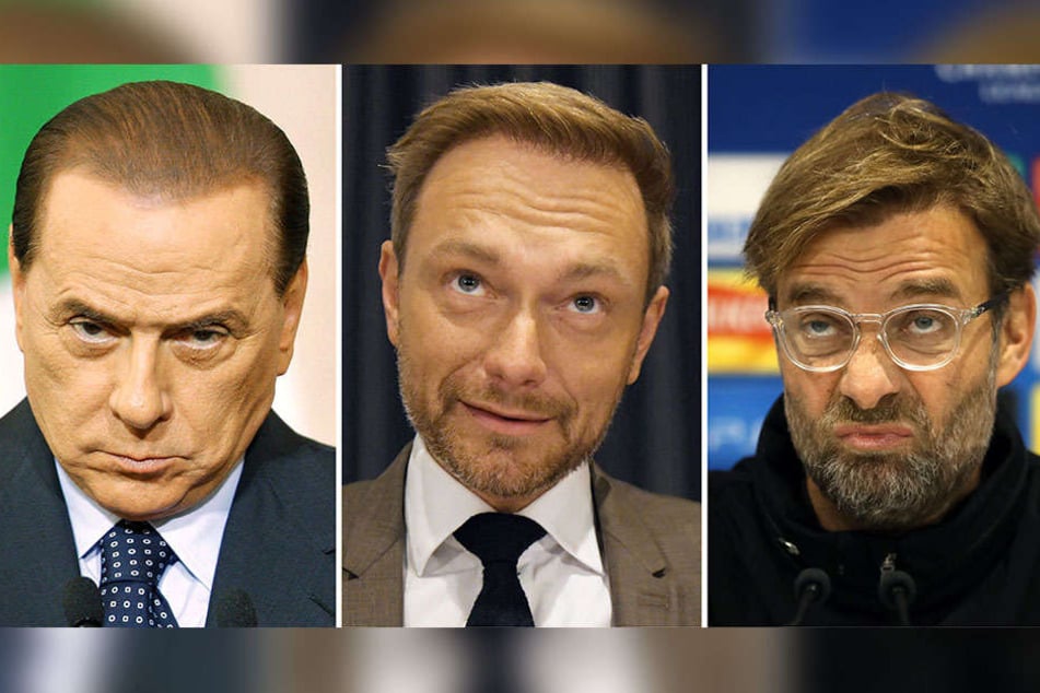 Sie entschieden sich für eine Haartransplantation: Silvio Berlusconi, Christian Lidnner und Jürgen Klopp.