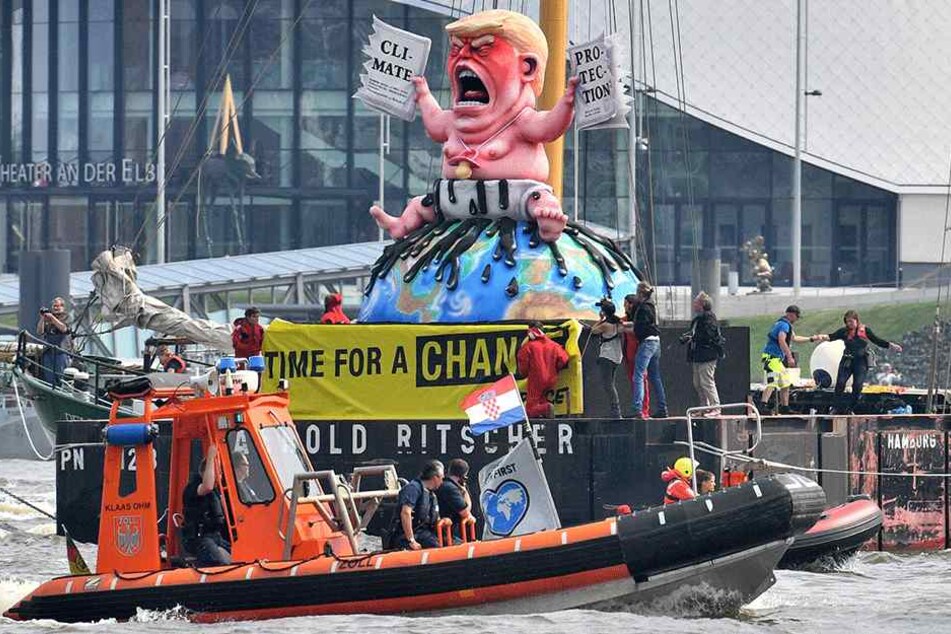 Trump als schreiendes, mürrisches Baby...