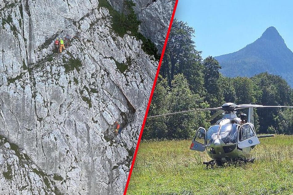 Wanderer blickt durch Fernglas und alarmiert sofort die Bergwacht