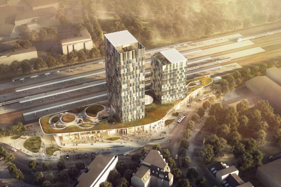 So soll der Bahnhof Altona nach der Fertigstellung aussehen. (Visualisierung).