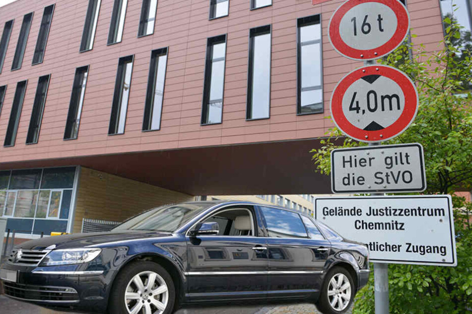 Ein dunkler VW Phaeton soll bis zu den Haftzellen in den Innenhof des Amtsgerichts gefahren sein.