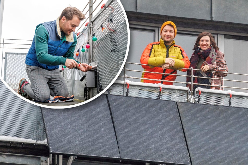 Vom Balkon in die Steckdose: Diese Dresdner erzeugen ihren eigenen Strom