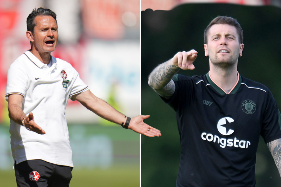 FCK-Coach Dirk Schuster (55, l) und FCSP-Trainer Fabian Hürzeler (30) sprechen in höchsten Tönen von ihrem Gegenüber.