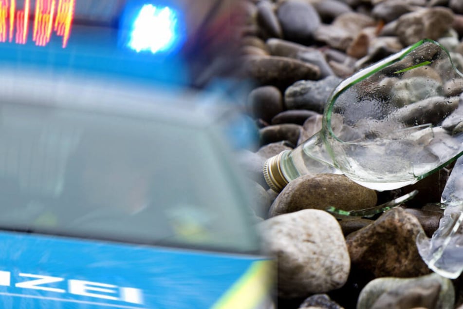 Wie die Polizei mitteilte, fügte er dem 60-Jährigen mit einer abgebrochenen Flasche schwere Gesichtsverletzungen zu. (Fotomontage)