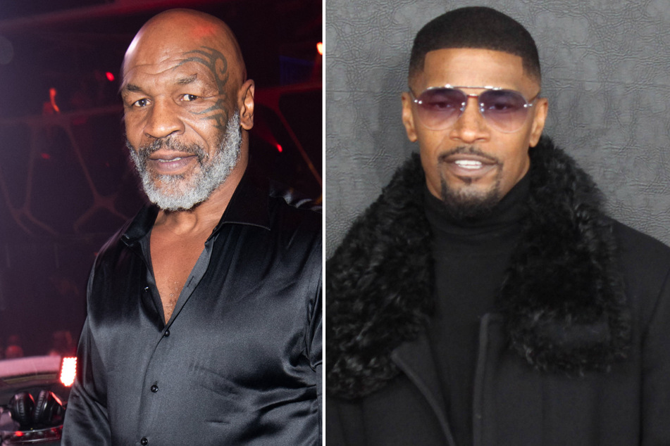 In a recent podcast appearance, Mike Tyson (l) claimed that Jamie Foxx has suffered a stroke.