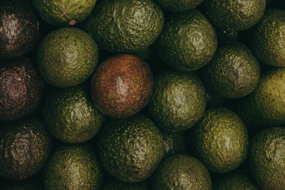 Depending on the type, avocados can have a light green or dark green peel.