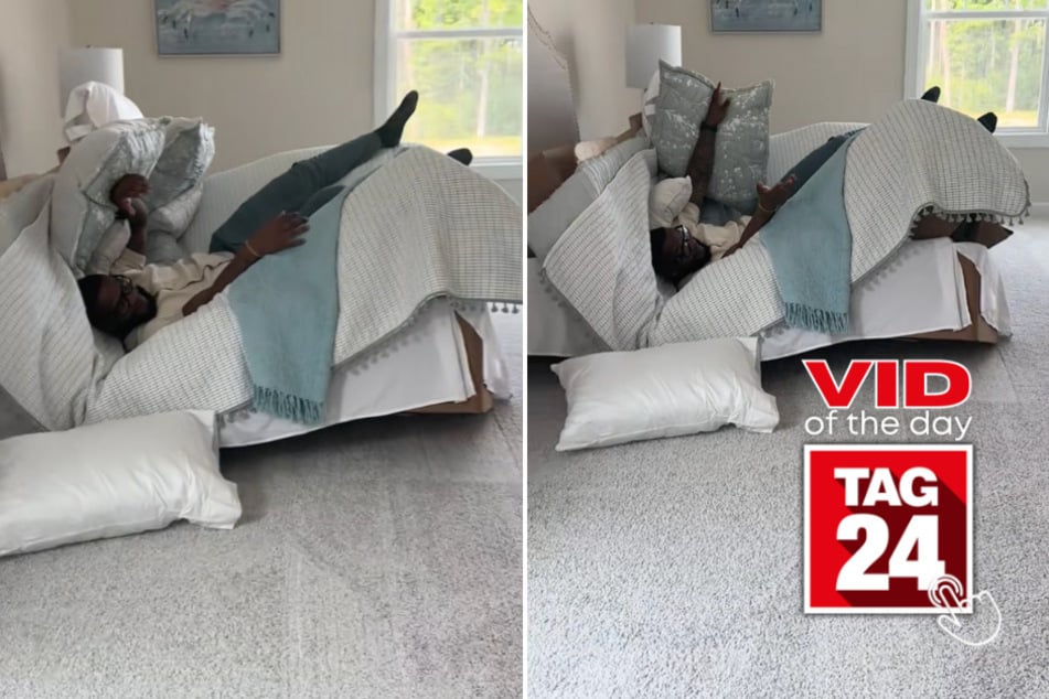 viral videos: Viral Video of the Day for June 7, 2025: Man takes epic tumble into fake bed during house hunt!