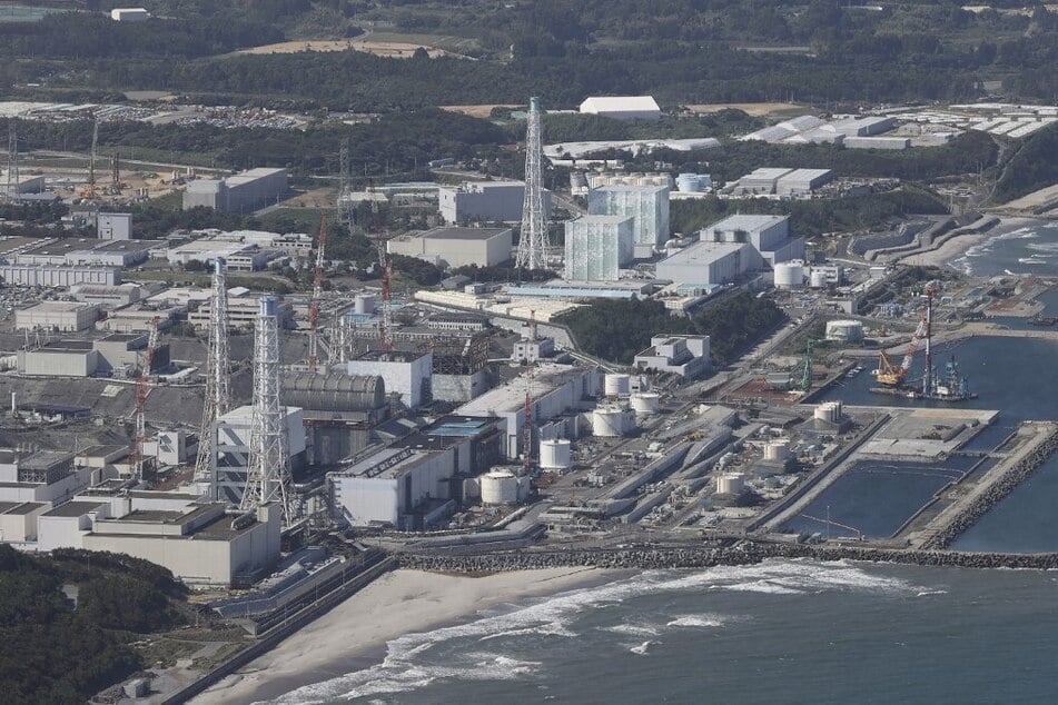 An aerial picture shows TEPCO's Fukushima Daiichi Nuclear Power Plant in Okuma, Fukushima prefecture, Japan.