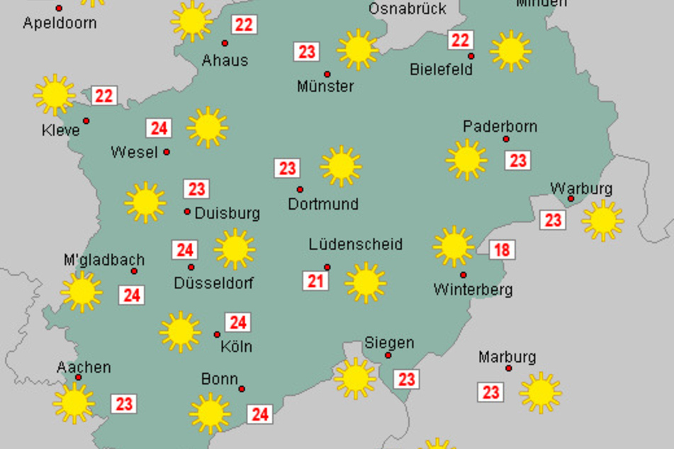 Bereits am Freitag kündigte sich das heitere Wetter in Nordrhein-Westfalen an.