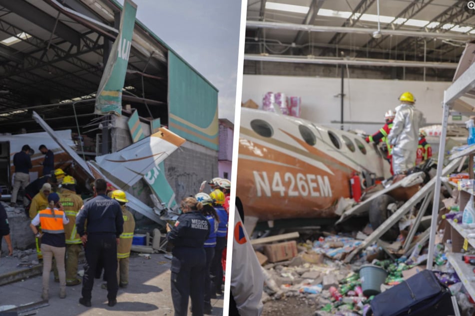Kleinflugzeug stürzt in Supermarkt: Drei Menschen sterben!