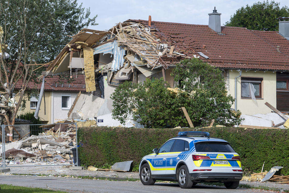 Das Reiheneckhaus stürzte durch die Explosion ein.