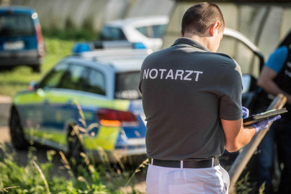 Einsatzkräfte vor Ort.