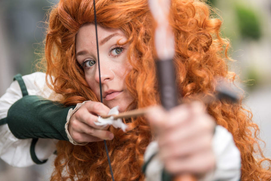 Fertig! Sina ist der Disneyfigur aus dem Film "Merida - Legende der Highlands" wie aus dem Gesicht geschnitten.