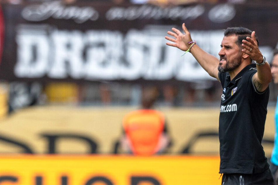 Der Einpeitscher an der Seitenlinie: Dynamo-Coach Cristian Fiel lebt seiner Mannschaft Emotionen und Leidenschaft vor.