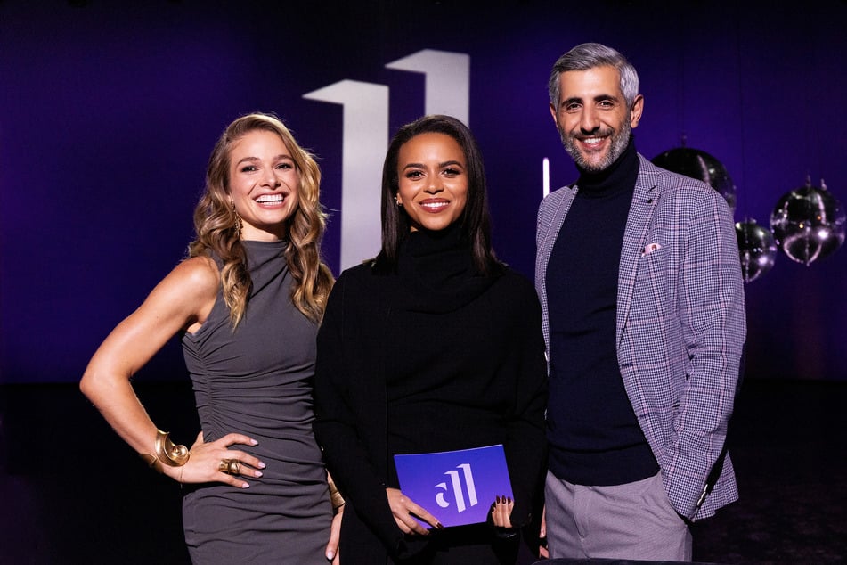 Lola Weippert (29, l.) und Aminata Belli (33, M.) sprachen mit Evelyn Burdecki über ihren Umgang mit Trauer.