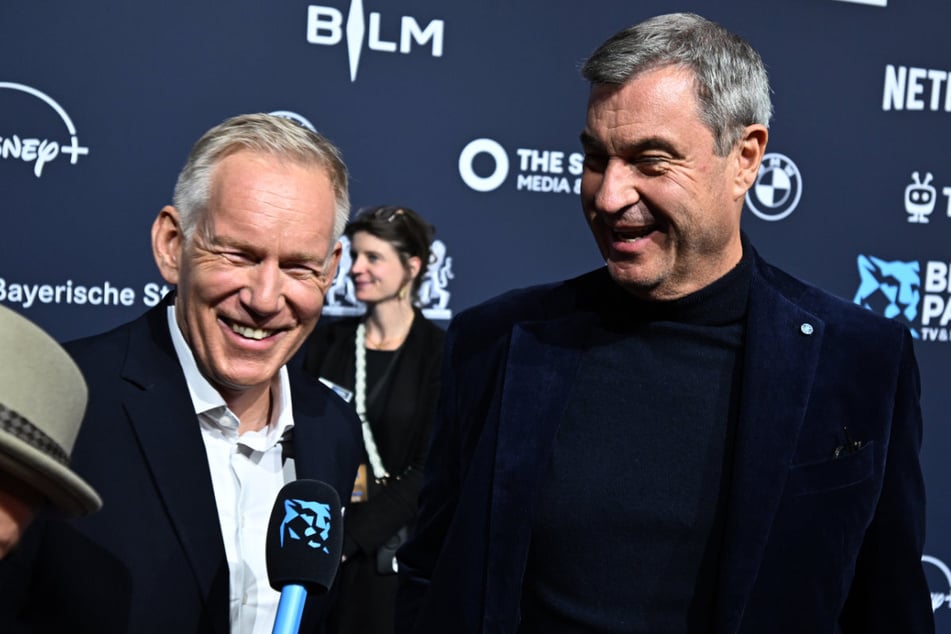 Ausgezeichnet: Johannes B. Kerner (61, l.) stehe laut Bayerns Ministerpräsidenten Markus Söder (59) stets für Charme, Witz und journalistische Tiefe.
