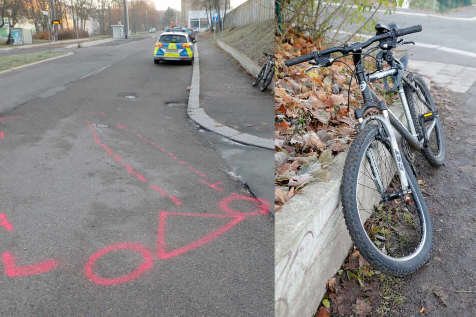 Radunfall in Chemnitz: Auto erfasst Biker