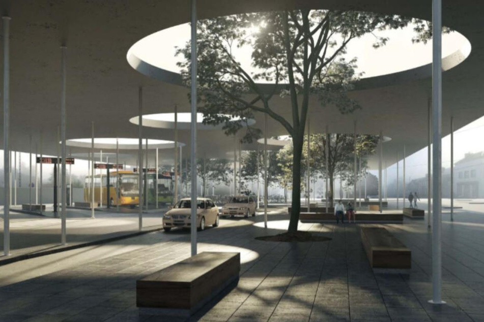 So soll der neue Bahnhofsvorplatz aussehen.