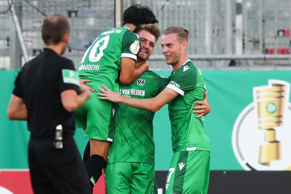 Hannover 96 hat nicht nur mit Genki Haraguchi (2.v.l.), Hendrik Weydandt (2.v.r.) und Marvin Ducksch viele herausragende Zweitliga-Spieler in den eigenen Reihen.