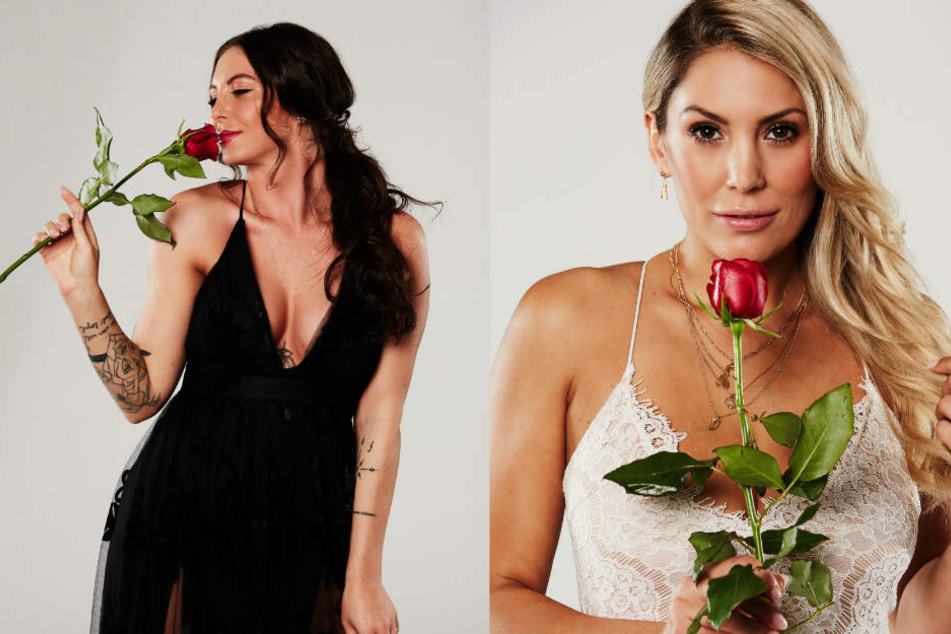 Jenny-Jasmin (l) und Jenny T. schmeißt der Bachelor in der Nacht der Rosen raus.