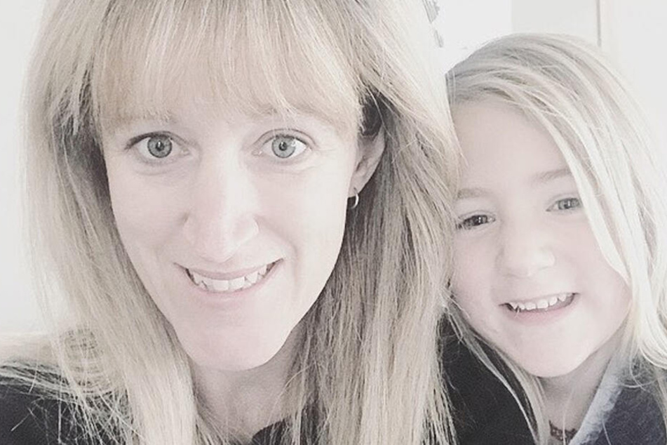 Kate Collins und Eva (5) vor dem Unfall.