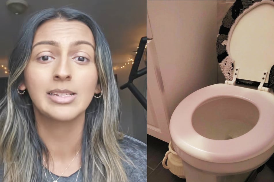 Naginah Gogollis war mehr als verwundert, als sich ihr weißer Toilettensitz plötzlich lila verfärbte.