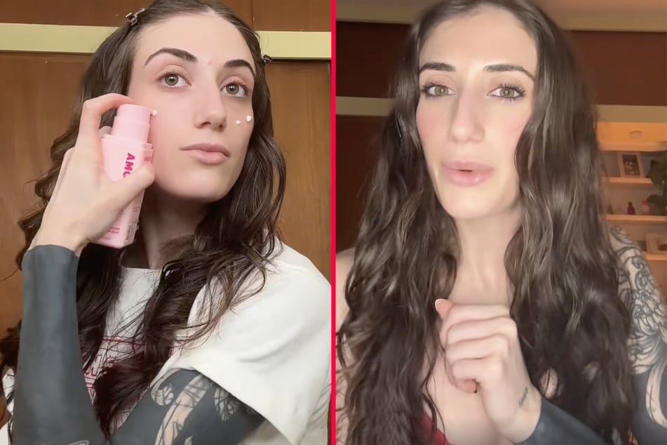 Ashley Stratton has started blacking out many of the tattoos she got when she was 18 years old because she feels that she has "outgrown" them.