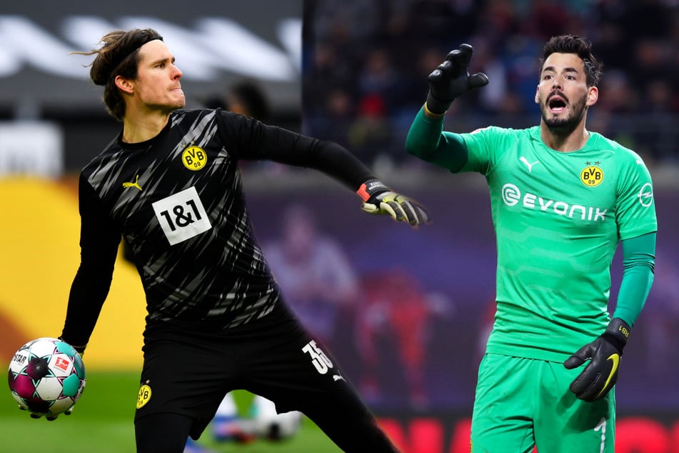 Marwin Hitz (33, l.) und Roman Bürki (30) sind zweifelsfrei gute Bundesliga-Keeper, konnten starkes Champions-League-Niveau aber nicht konstant nachweisen.