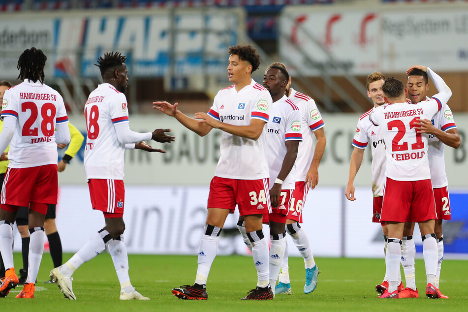 Die HSV-Spieler wollen nach dem Spiel gegen Greuther Fürth wieder zusammen jubeln. (Archivfoto)