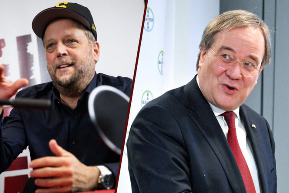 Smudo (53, l.) und Armin Laschet (60, CDU) haben miteinander über die Corona-App "Luca" geredet. Die Grünen wollen genaueres über das Telefonat erfahren. (Montage)