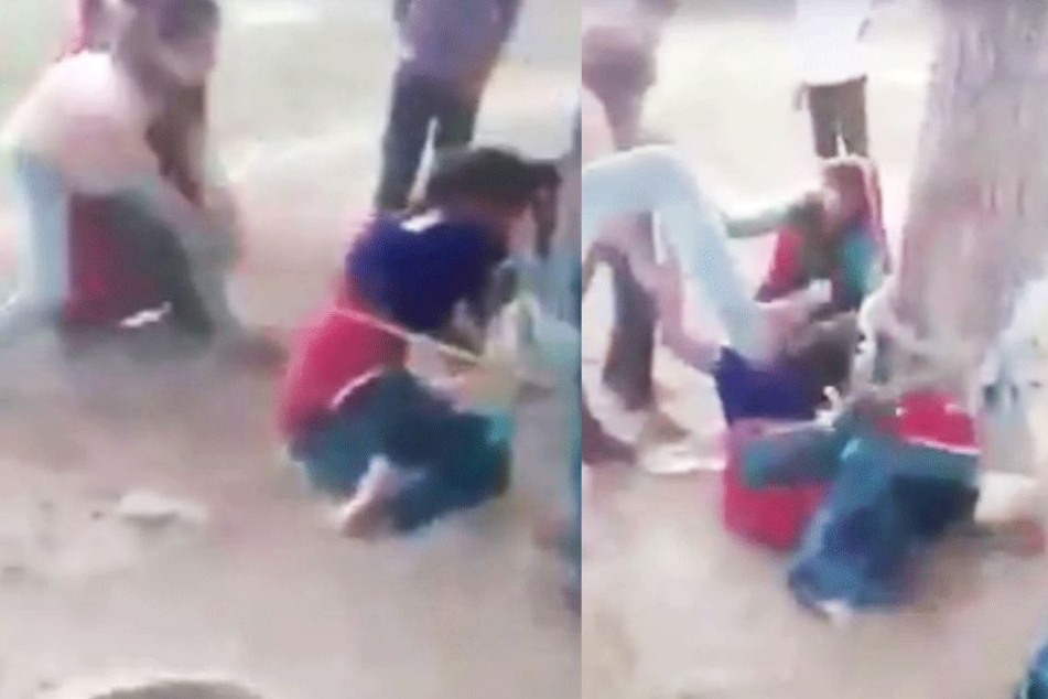 Frau wird von eigener Familie an Baum gefesselt und brutal verprügelt
