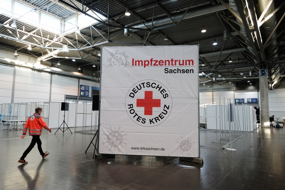 Das Leipziger Impfzentrum befindet sich in Halle 5 der Messe.