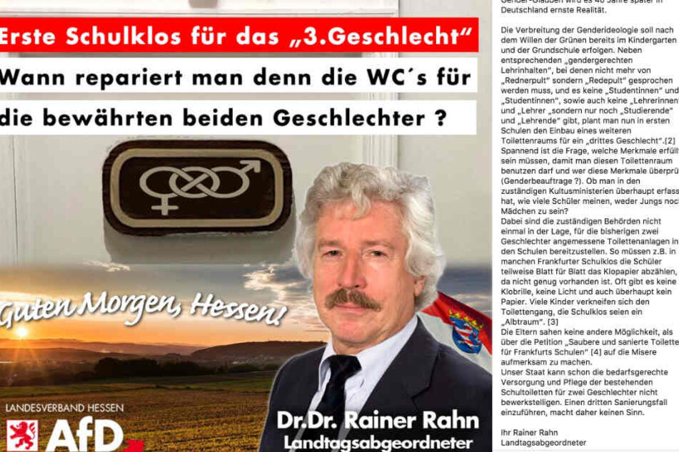 Das Bild zeigt einen Screenshot aus dem Facebook-Profil von Rainer Rahn.